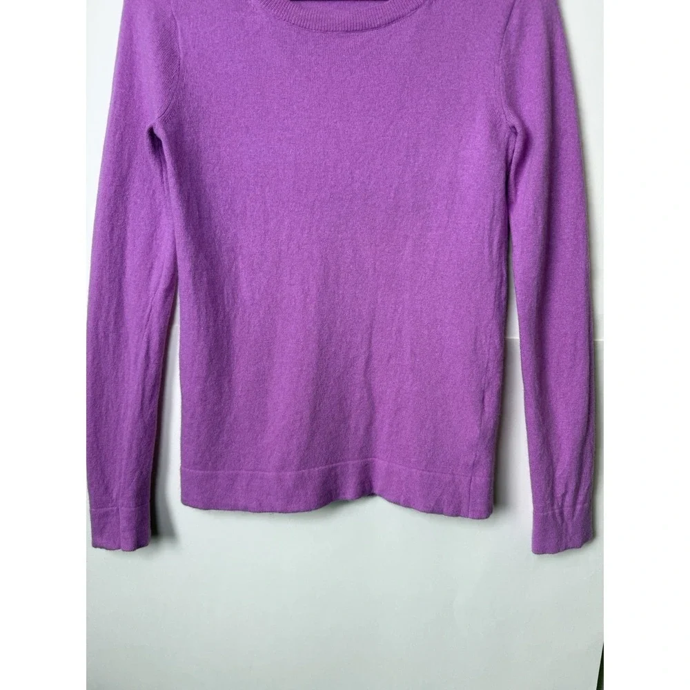 J.Crew Teddie Sweater Pink Purple Wool Blend Long Sleeve Crewneck Top F5199 XS